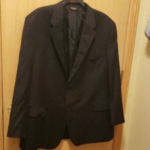 Jos.A Banks black striped wool suit jacket 52L